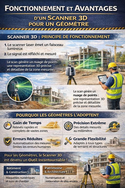 fonctionnement scanner 3d geometre